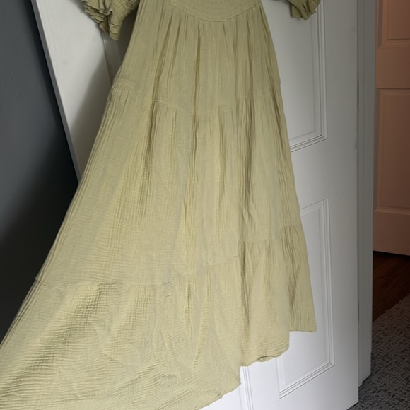 Light green, short sleeve, smock dress from Few Moda. Brand is OPT, medium - Picture 3 of 6